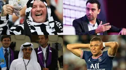 Newcastle United, Xavi Hernández, Manchester City y Kylian Mbappé, algunos que han sufrido la llegada de Oriente Medio a Europa.