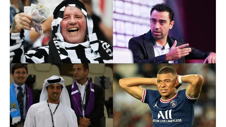 Newcastle United, Xavi Hernández, Manchester City y Kylian Mbappé, algunos que han sufrido la llegada de Oriente Medio a Europa.
