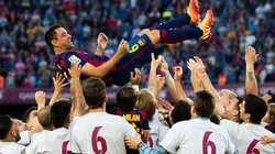 Festejo de Xavi Hernández.