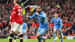 El festejo de Bernardo Silva en una actuación contundente de Manchester City en el clásico.