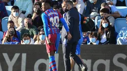 Ansu Fati sale del Celta vs Barcelona por lesión muscular.