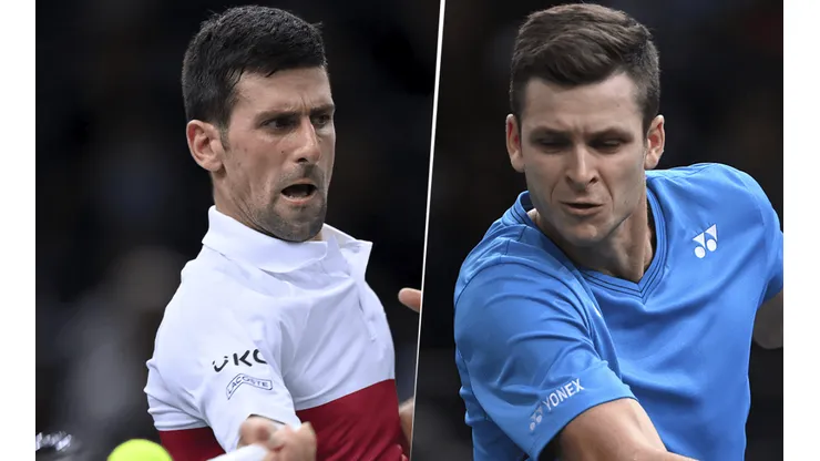 Novak Djokovic vs. Hubert Hurkacz por el Masters 1000 de París (Foto: Getty Images).