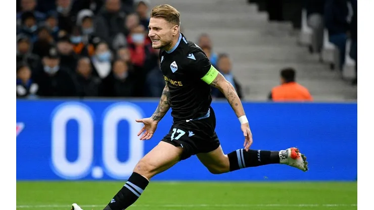 Immobile en festejo de gol.