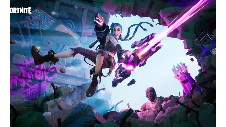 La skin de Jinx de League of Legends llega hoy a Fortnite