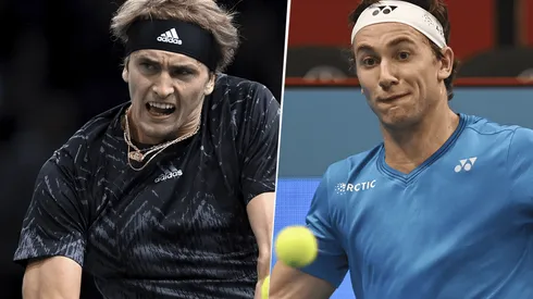Alexander Zverev vs. Casper Ruud por el Masters 1000 de París (Foto: Getty Images).