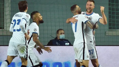 Festejo de gol de Inter.