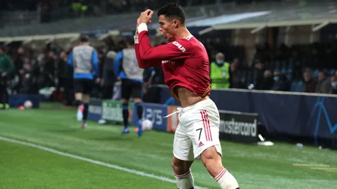 Cristiano Ronaldo y su particular festejo.