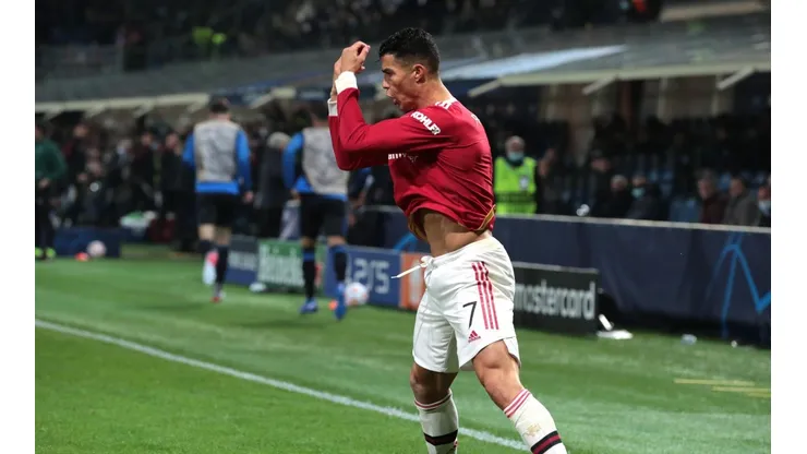 Cristiano Ronaldo y su particular festejo.