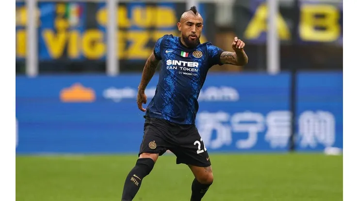 Vidal en acción con Inter.