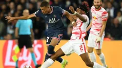 Kylian Mbappé, en el último partido entre PSG y RB Leipzig por Champions League.
