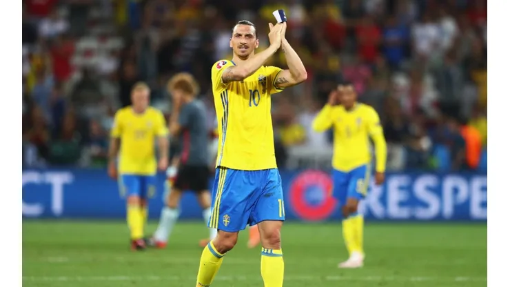 Zlatan Ibrahimovic en un encuentro con Suecia.