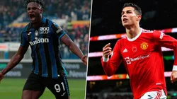 Duván Zapata y Cristiano Ronaldo.