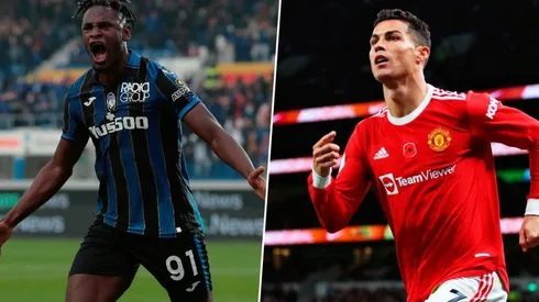 Duván Zapata y Cristiano Ronaldo.