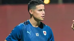 James Rodríguez en entrenamiento.