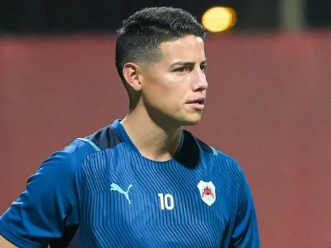 La jugada previa a la expulsión de James: el colombiano sufrió un tacle