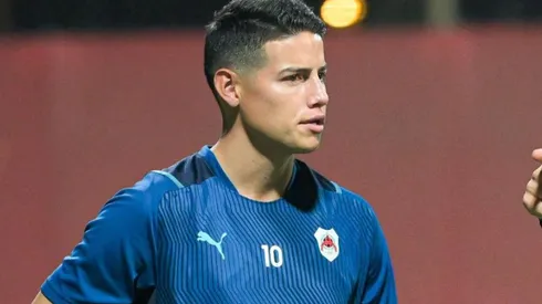 James Rodríguez en entrenamiento.