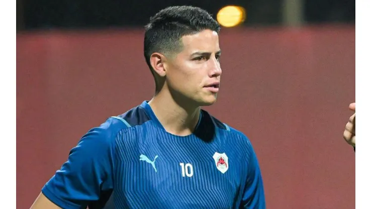 James Rodríguez en entrenamiento.