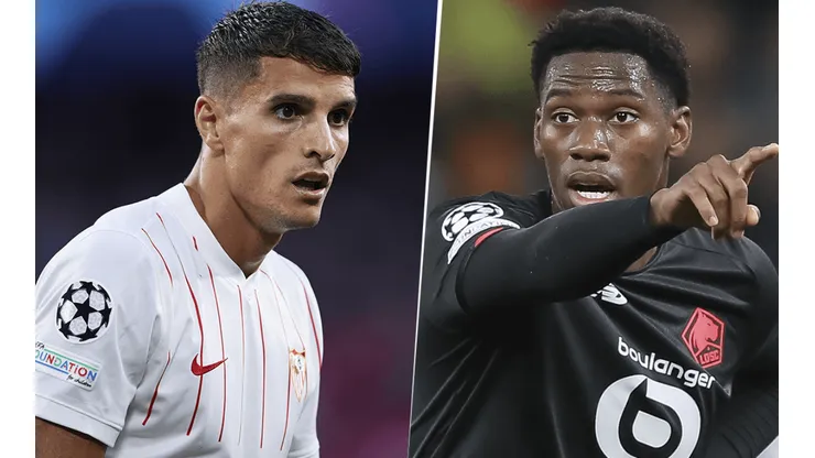 Sevilla vs. Lille por la UEFA Champions League. (Fotos: Getty Images).