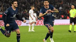 Festejo de gol de PSG.