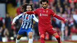 Salah y Cucurella, figuras de Liverpool y Brighton.