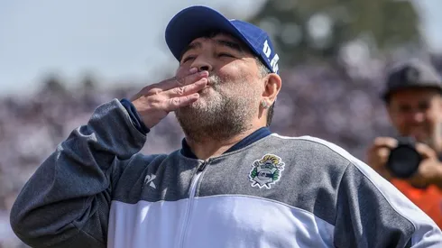 Diego Maradona, en su etapa como entrenador de Gimnasia y Esgrima La Plata.