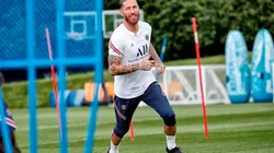 Ramos en entrenamiento con PSG.