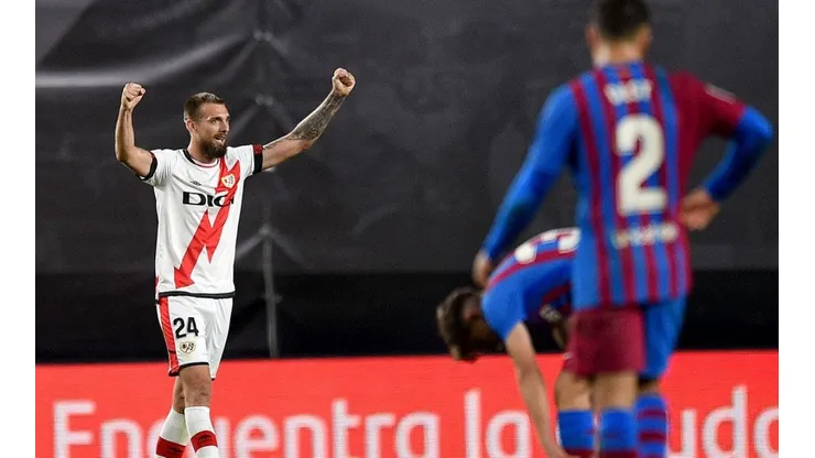 Festejo de Rayo Vallecano sobre Barcelona.