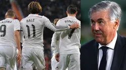 Carlo Ancelotti, Cristiano Ronaldo, Gareth Bale y Karim Benzema en Real Madrid.