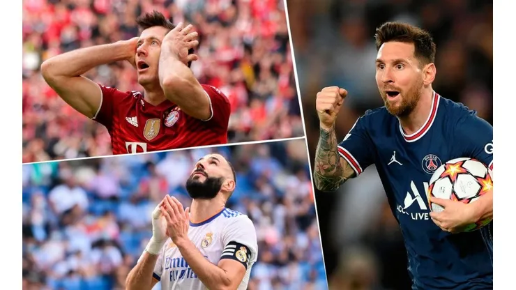 Lewandowski, Benzema y Messi, tres de los candidatos a ganar el Balón de Oro.
