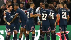 Futbolistas de PSG durante un partido de esta temporada.
