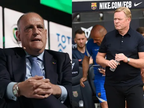 Tebas le da un palito al Barça por los incidentes con Koeman