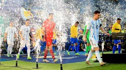 Argentina y Brasil en la final de la Copa América 2021.