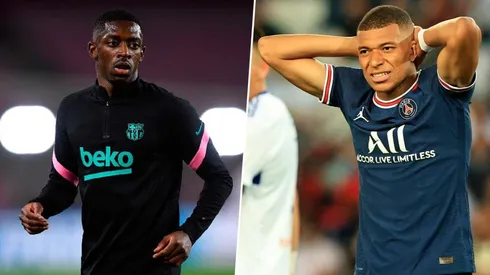 Ousmane Dembélé y Kylian Mbappé.