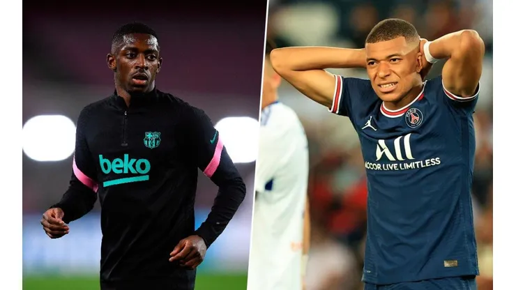 Ousmane Dembélé y Kylian Mbappé.