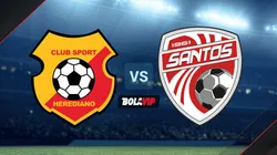 Herediano vs. Santos Guápiles por la Liga Promerica de Costa Rica.