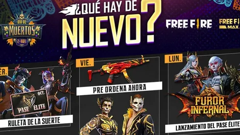 Free Fire lanza su agenda semanal: nuevo Pase Elite, evento de Halloween y más