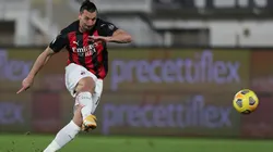 Zlatan Ibrahimovic en un encuentro con AC Milan.