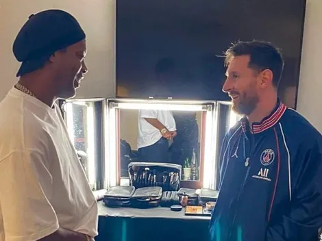 Video | Así fue el reencuentro de Ronaldinho y Messi