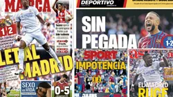 Las portadas de los principales medios españoles tras el Clásico entre Barcelona y Real Madrid.