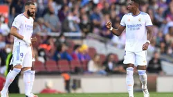 Karim Benzema y David Alaba en la victoria de Real Madrid en El Clásico.