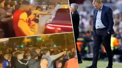 Aficionados de Barcelona atacaron al auto de Ronald Koeman.