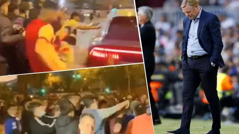 Aficionados de Barcelona atacaron al auto de Ronald Koeman.