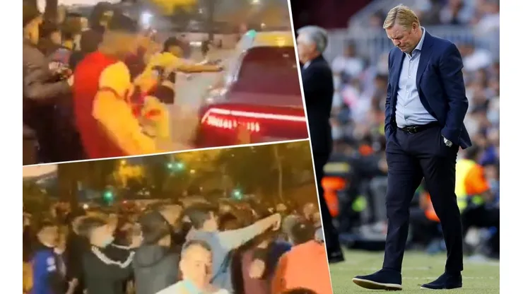 Aficionados de Barcelona atacaron al auto de Ronald Koeman.
