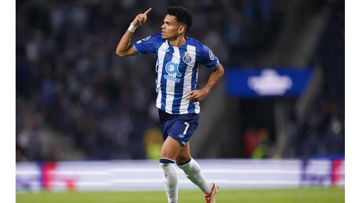 Luis Díaz en festejo de gol con Porto.