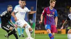 Casemiro y Frenkie de Jong son los jugadores de mayor valor en Real Madrid y Barcelona, respectivamente.