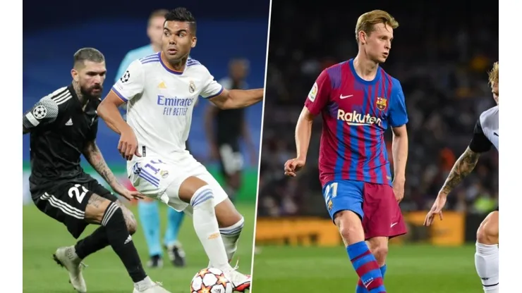 Casemiro y Frenkie de Jong son los jugadores de mayor valor en Real Madrid y Barcelona, respectivamente.