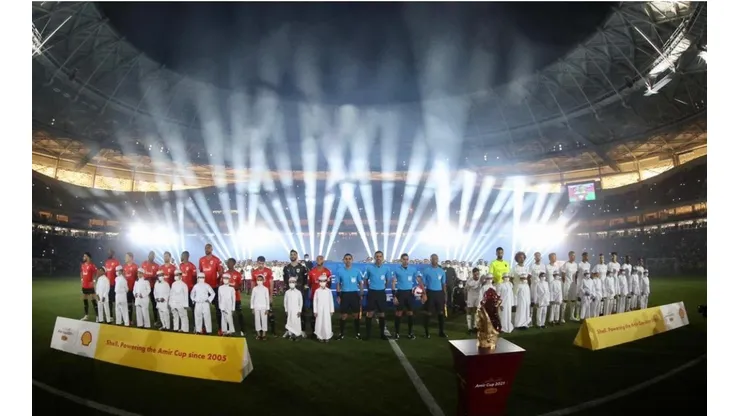 Así lució el estadio Al-Thumama para la final de la Copa del Emir.