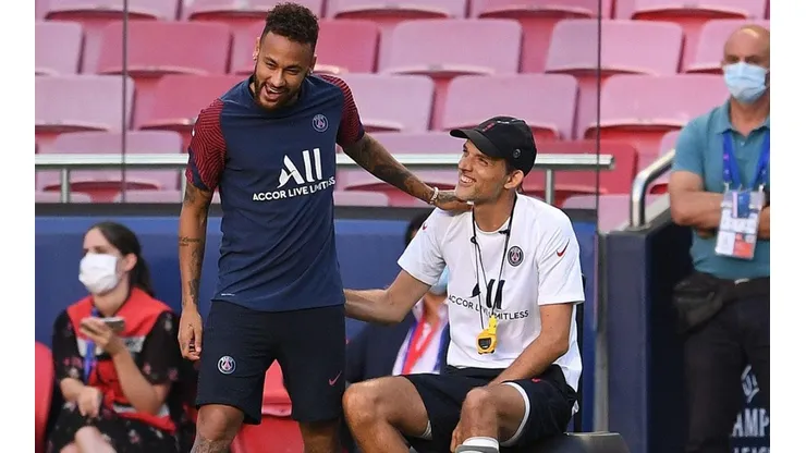 tuchel y Neymar en PSG.