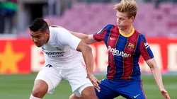 Casemiro y Frenkie De Jong, protagonistas del próximo Barcelona vs. Real Madrid (Foto: Getty Images).