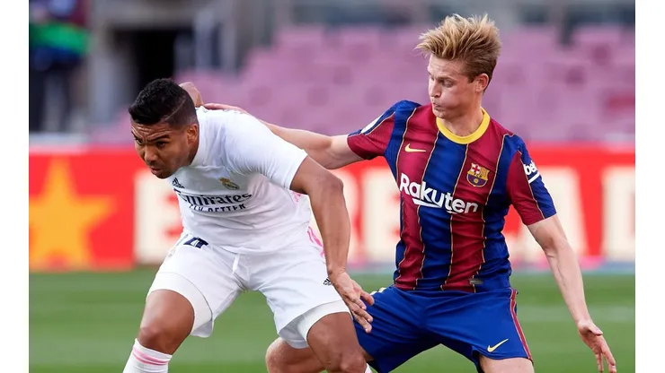 Casemiro y Frenkie De Jong, protagonistas del próximo Barcelona vs. Real Madrid (Foto: Getty Images).